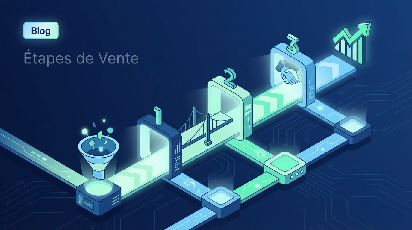 Quel sont les 3 première etape de vente ?

